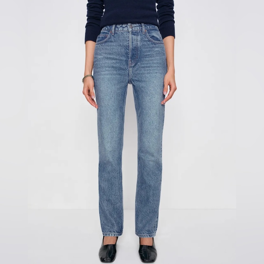 Reformation Cynthia High Rise Straight Cropped Jeans